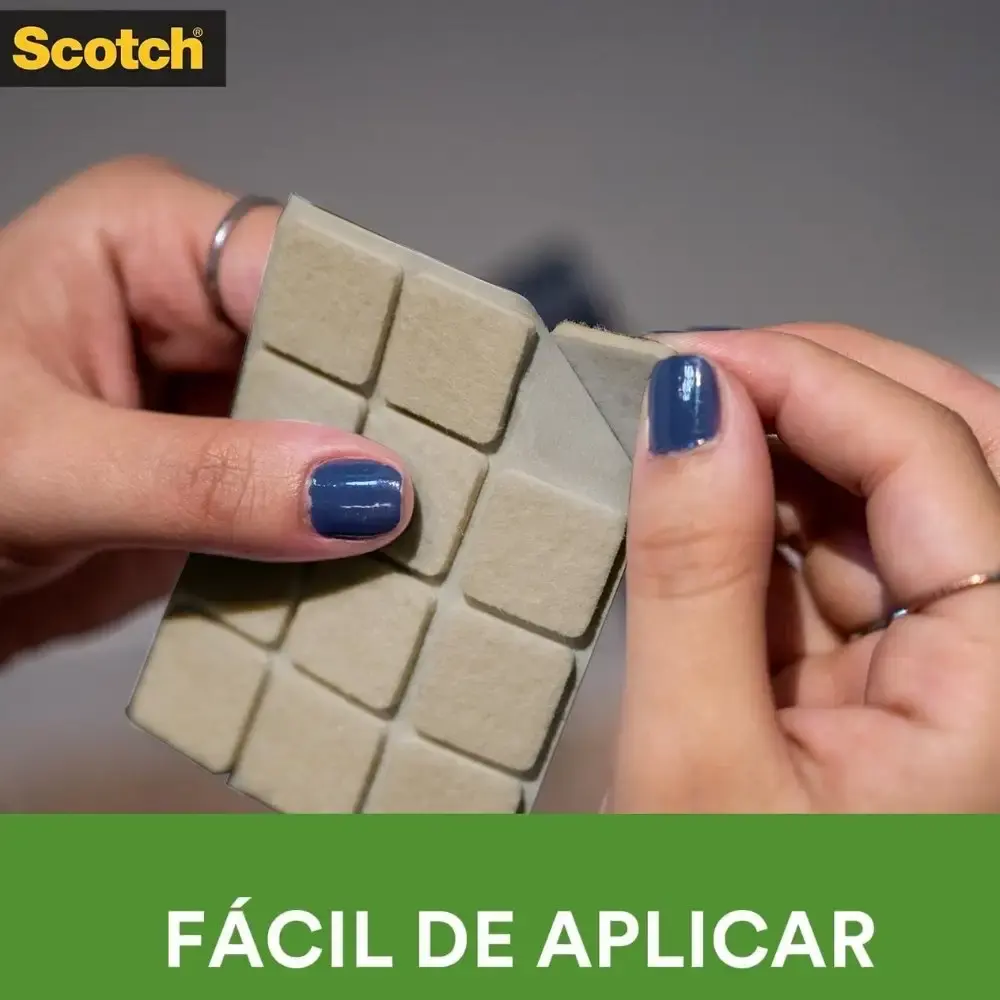 Feltro para Proteção de Móveis Marrom Quadrado Pequeno 3 x 3 CM 3M — fotografia 5