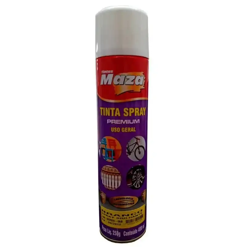 Tinta spray branco brilhante 400 ML 250 GR 23840 maza — fotografia de referência