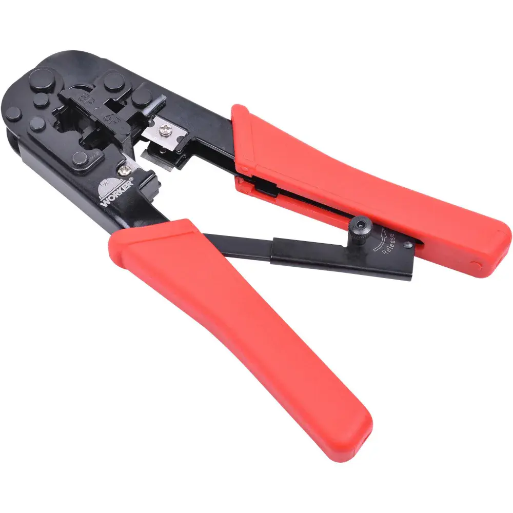 Alicate crimpador com catraca RJ11/12/45 Worker