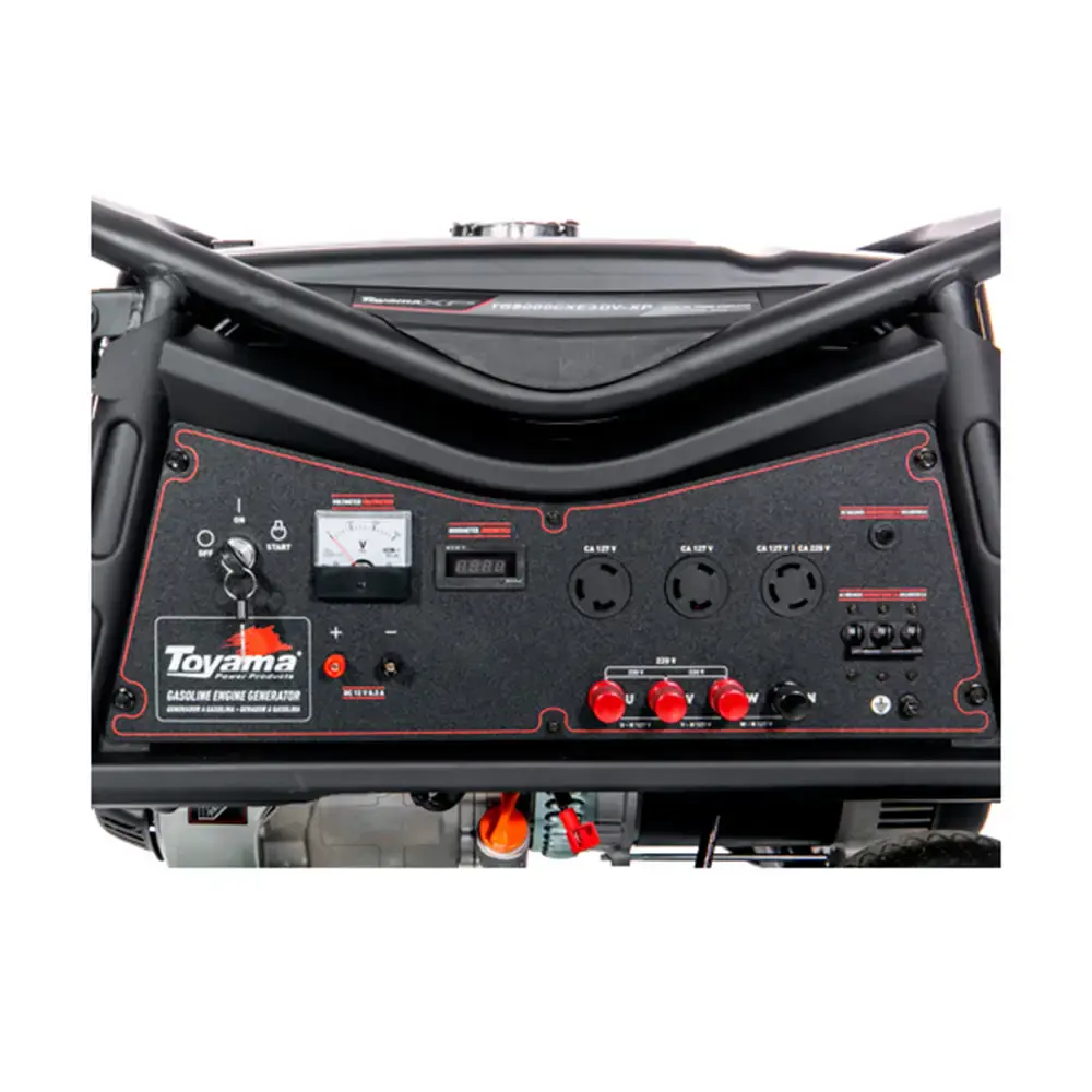 Gerador energia gasolina 8.9 KVA trifásico partida elétrica AVR 220V TG8000CXE3DV-XP Toyama — fotografia 4