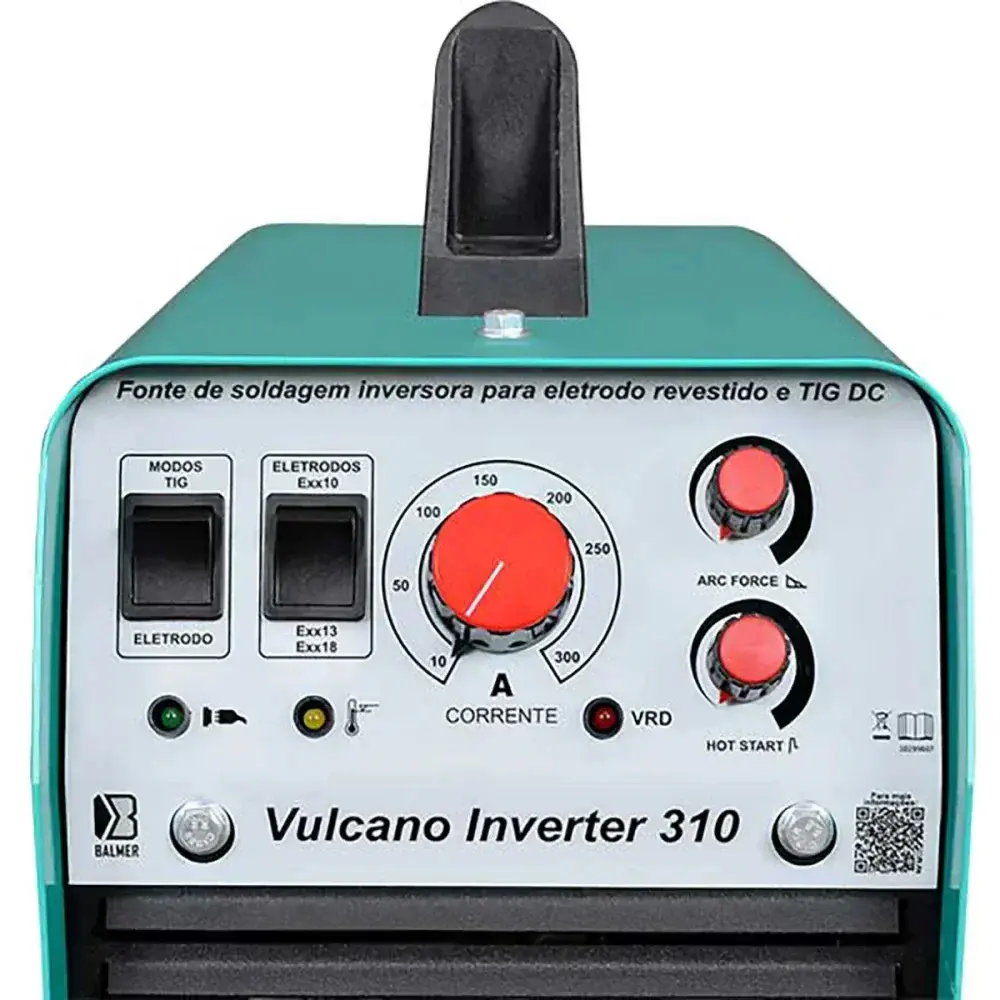 Máquina de solda mma-tig vulcano inverter 310 trif Balmer — fotografia 9