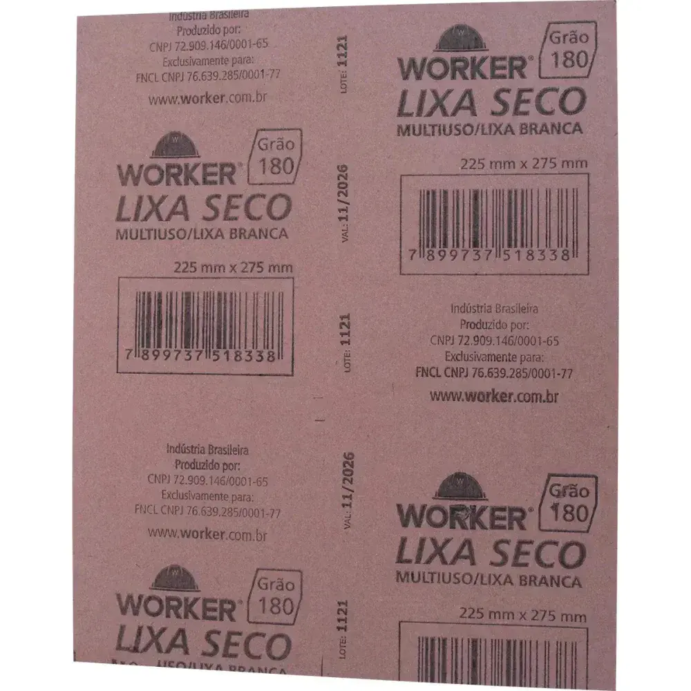 Lixa seco GR180 225MM x 275MM Worker — fotografia 3