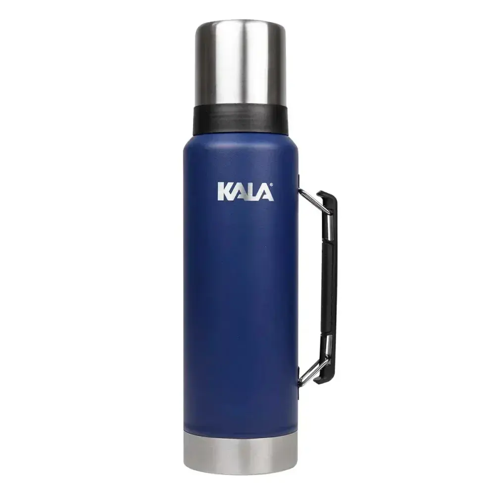 Garrafa térmica inox 1,3L azul Kala — fotografia 4