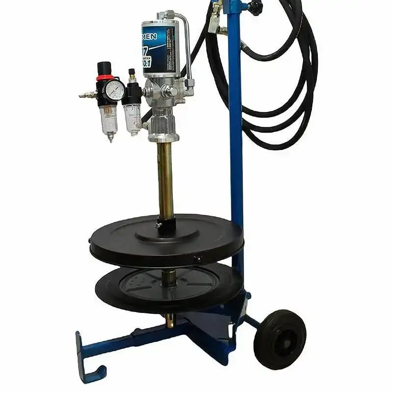 Bomba para graxa propulsora pneumática 20KG sem balde com tampa unidade móvel 9404 Bremen — fotografia 4