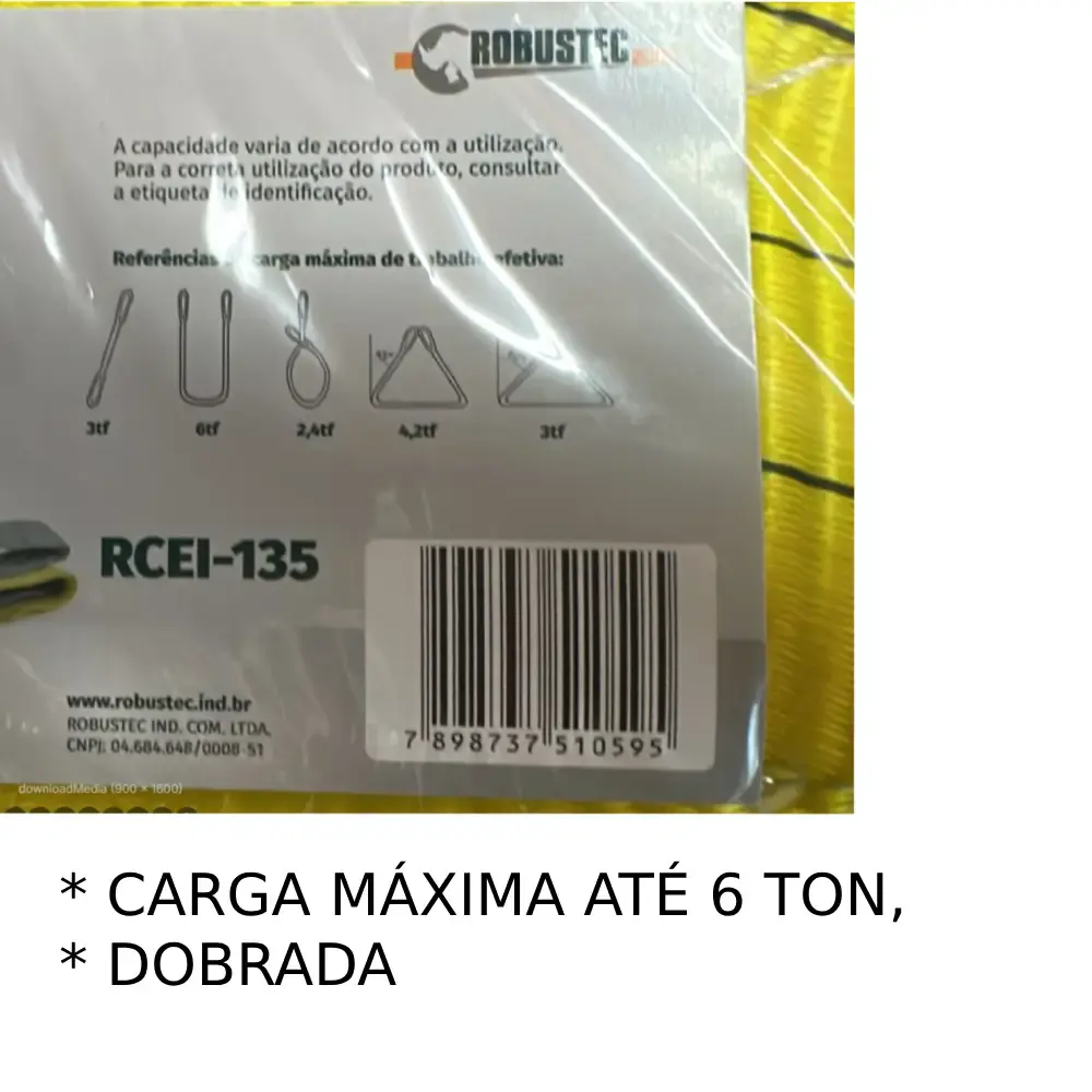 Cinta para Elevação de Carga 3 Metros p/ 3 TON RCE-135 ROBUSTEC — fotografia 2