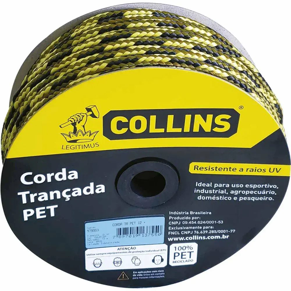 Corda pet trançada 73M/ 12MM Collins — fotografia de referência
