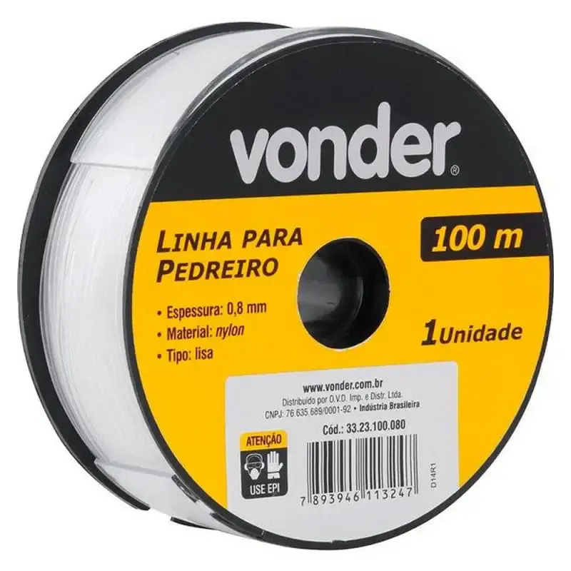 Linha para pedreiro rolo 0.80 x 100 metros Vonder — fotografia de referência