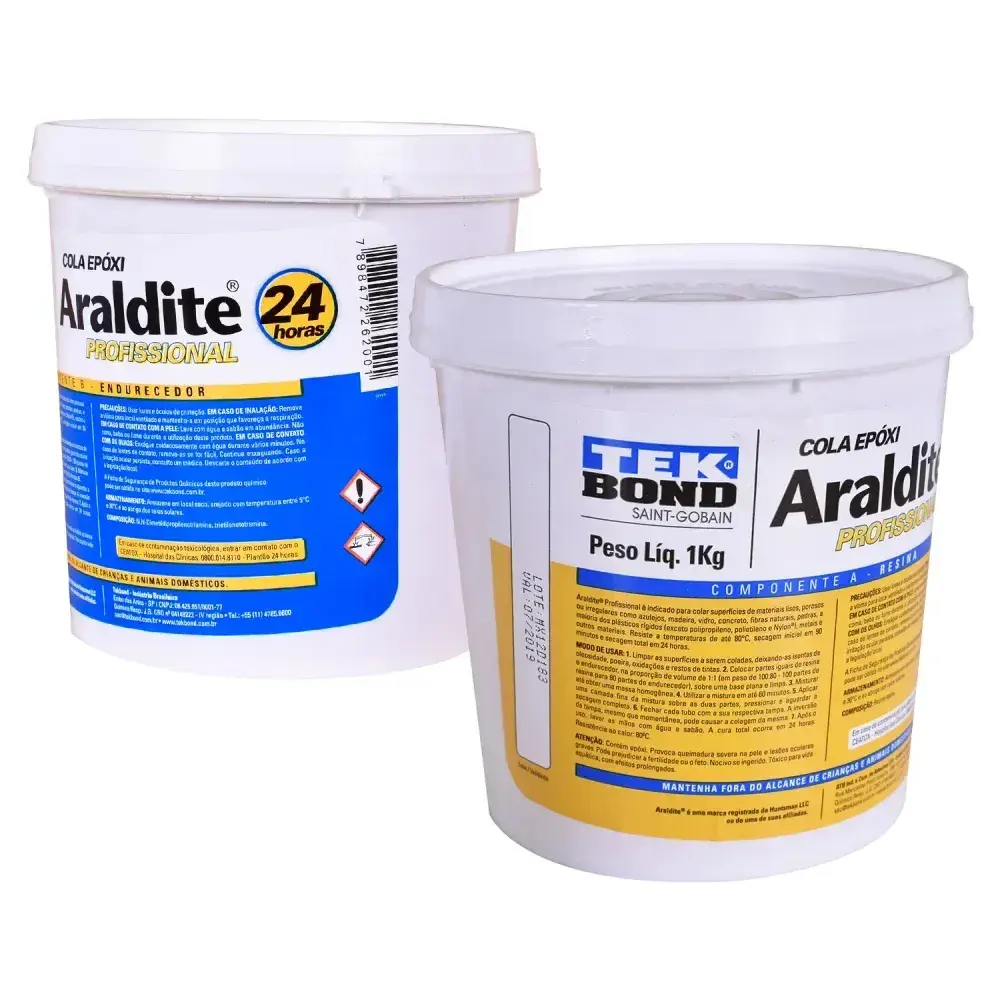 Cola epóxi Araldite profissional 1,8KG tekbond — fotografia 12