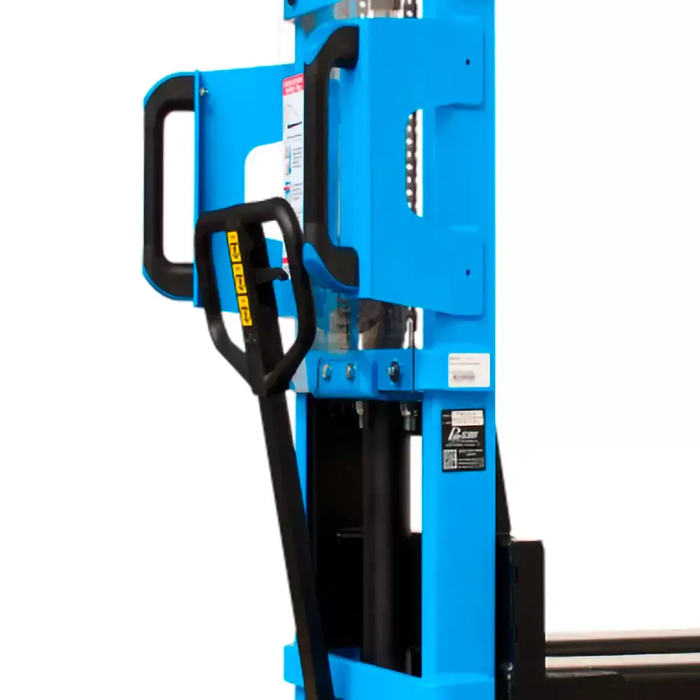 Empilhadeira hidráulica manual 1,0 TON elevação 1,6 metros 560 MM PM1016 Paletrans — fotografia 4