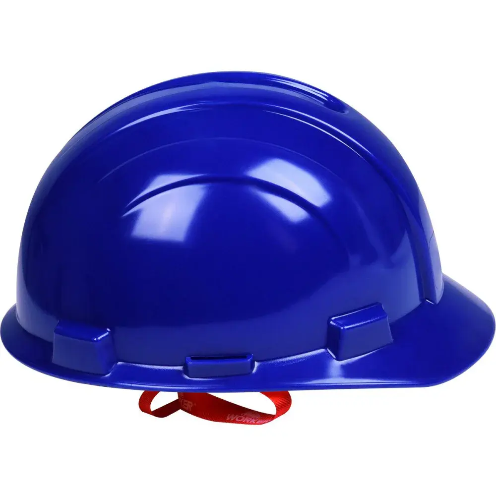 Capacete de proteção industrial max azul Worker — fotografia 3