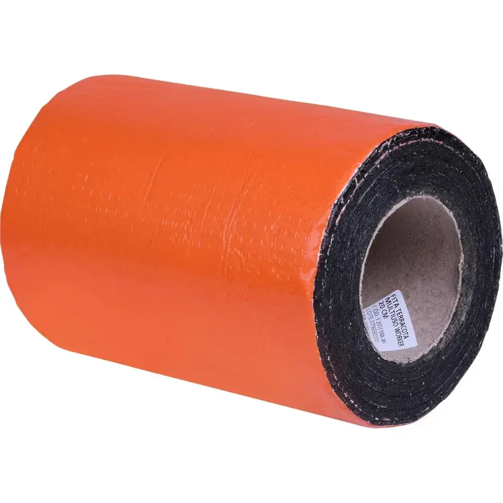 Fita manta asfáltica autoadesiva terracota 20CM x 10M Worker — fotografia 8