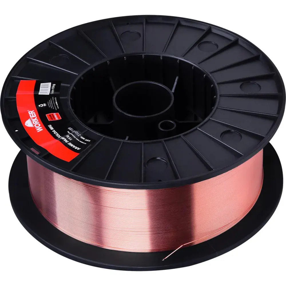 Arame de solda mig 0,8MM carretel em plástico 15KG da Worker — fotografia 4