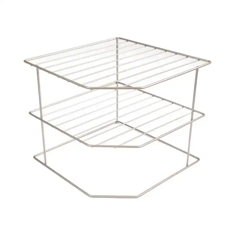 Organizador porta pratos horizontal viena 3 níveis em aço lavanda 990846 BEL BEL FIX — fotografia 6