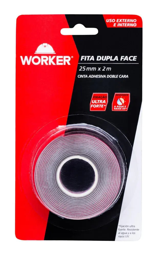 Fita dupla face 25MMX2M externo Worker — fotografia 2