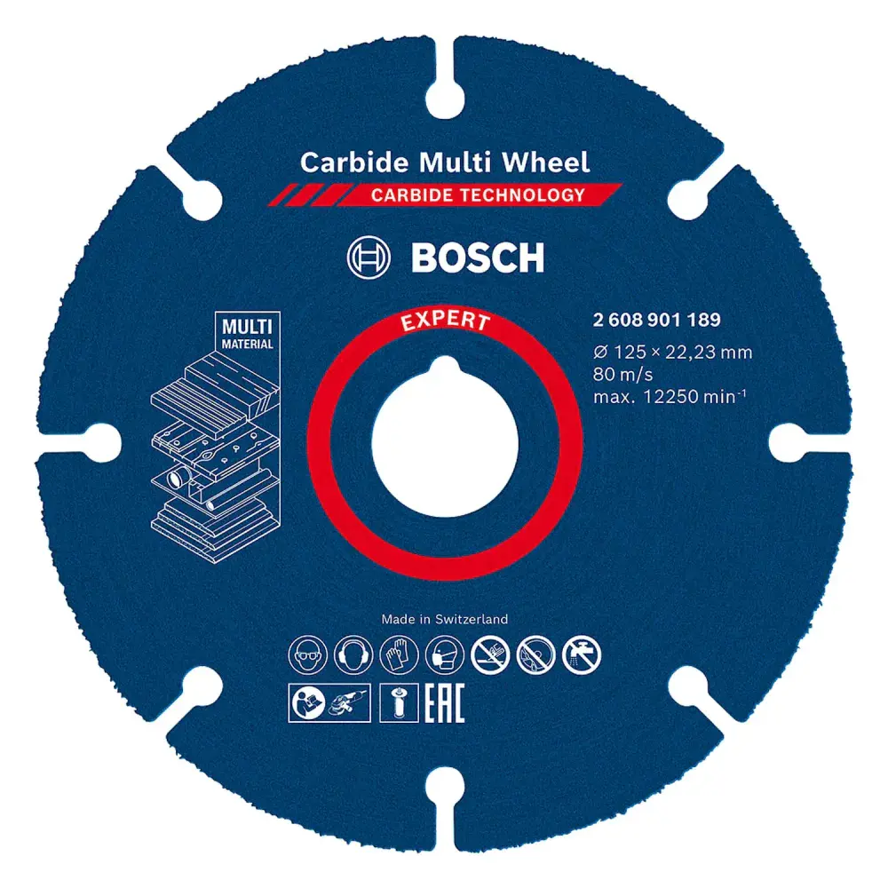 Disco de corte carbide multimaterial 125MM Bosch — fotografia de referência