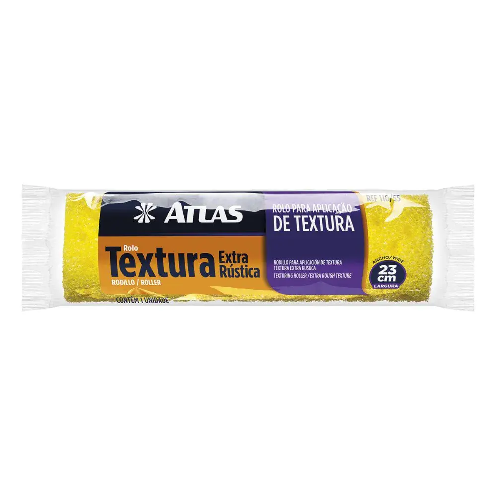 Rolo textura rústica Atlas 23CM 110/55