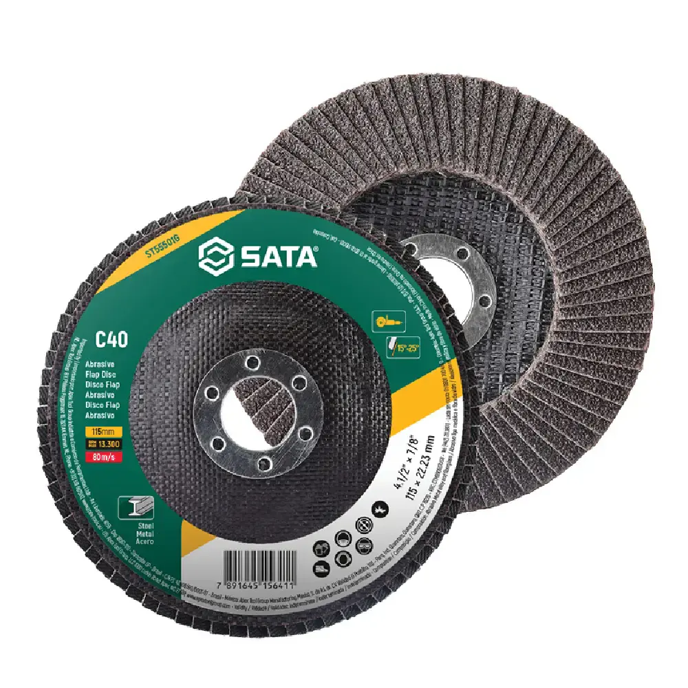 Disco de Lixa FLAP 4.1-2 polegadas Grão 40 com 10 Unidades ST55501G SATA — fotografia 3