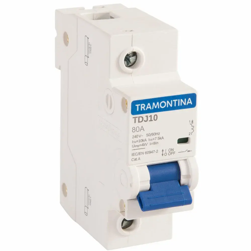 Disjuntor din unipolar TDJ10 80A 10KA curva c Tramontina