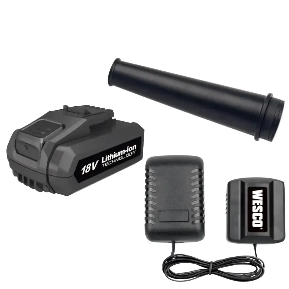 Serra tico tico 18V e soprador 18V com bateria e carregador Wesco — fotografia 5
