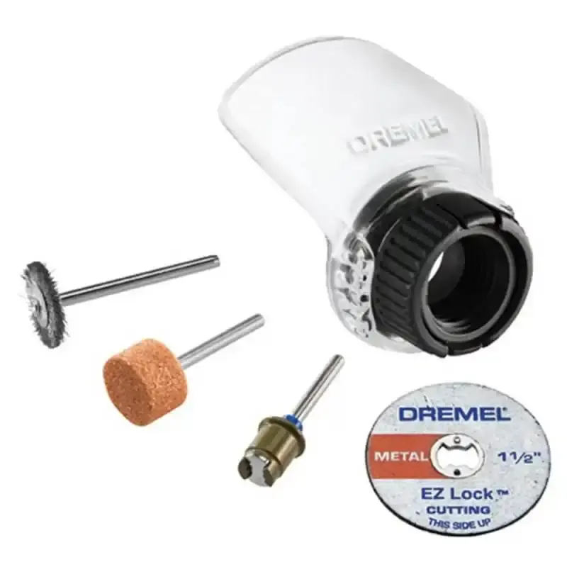 Acoplamento capa de proteção Dremel A550 com 4 acessórios Dremel — fotografia de referência