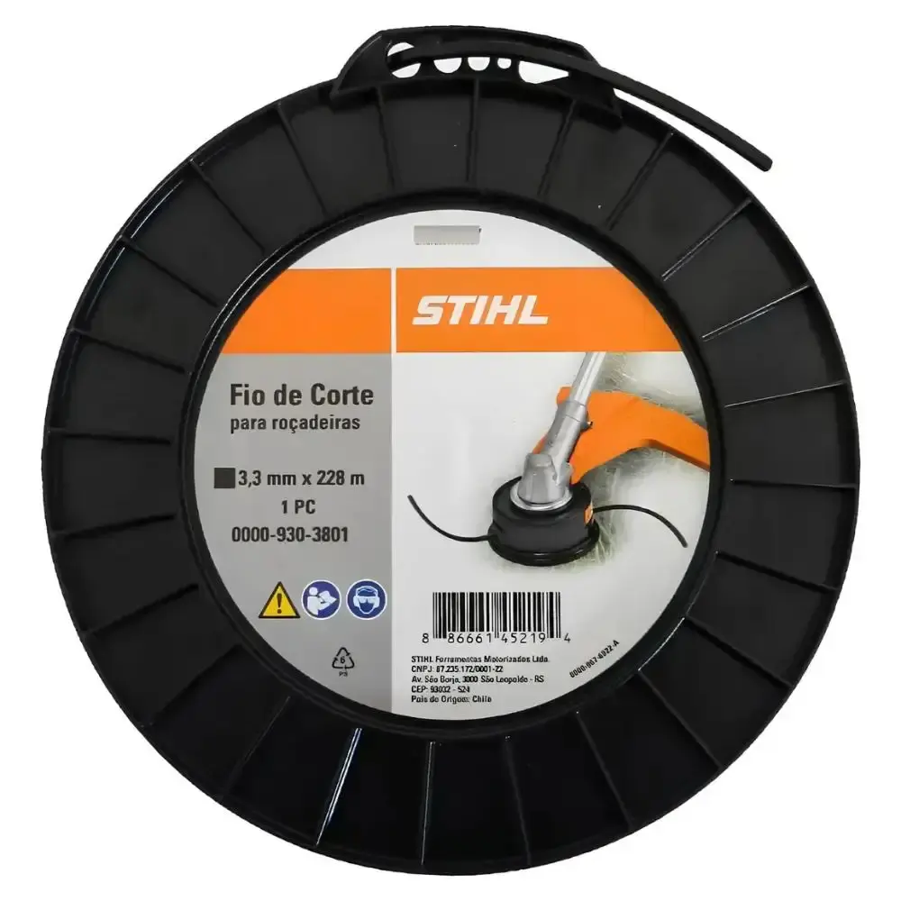 Fio de corte quadrado 3,3MM x 228MTS nylon preto Stihl — fotografia 3