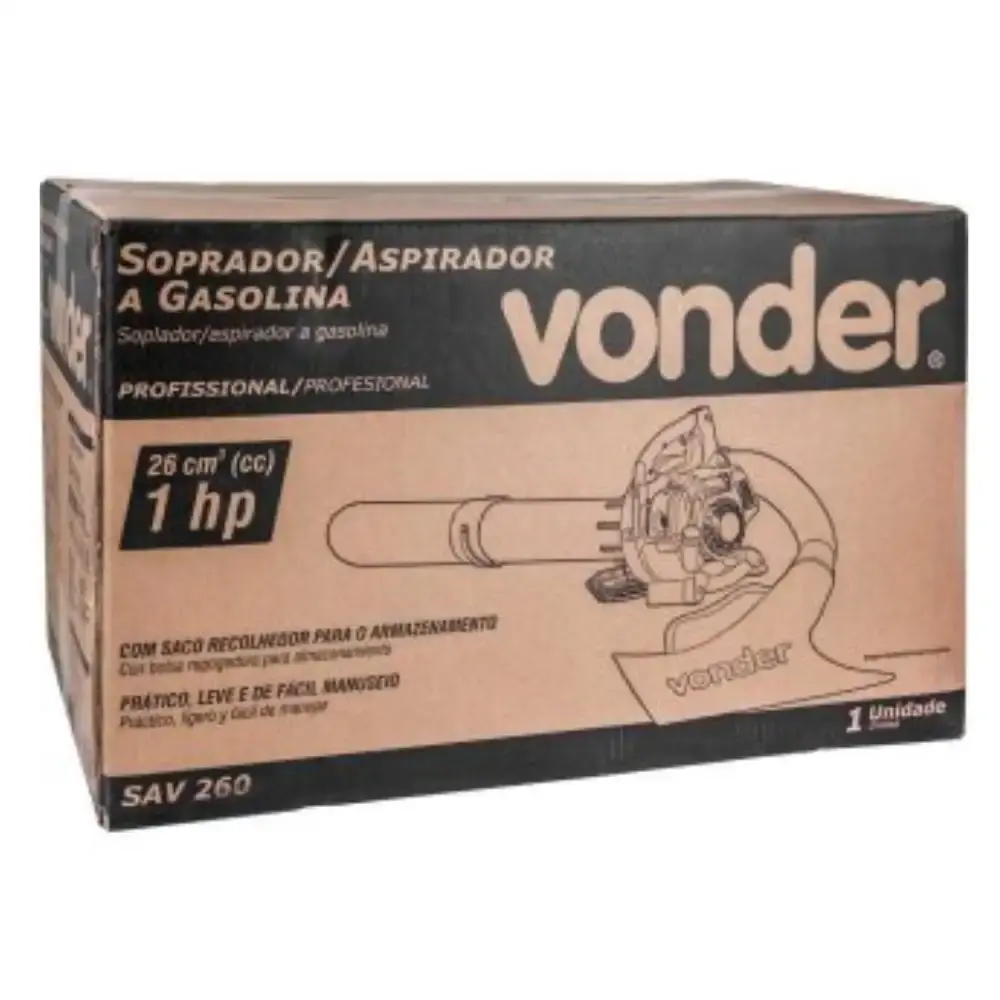Soprador aspirador a gasolina 2T 1HP SAV260 Vonder — fotografia 12