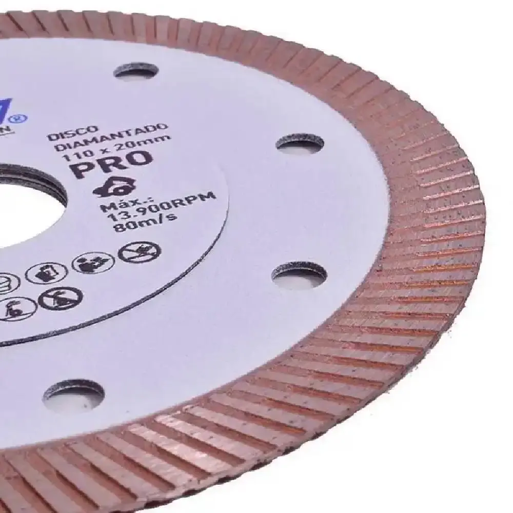Disco diamantado 4.3/8 POL para porcelanato turbo pro Norton — fotografia 3