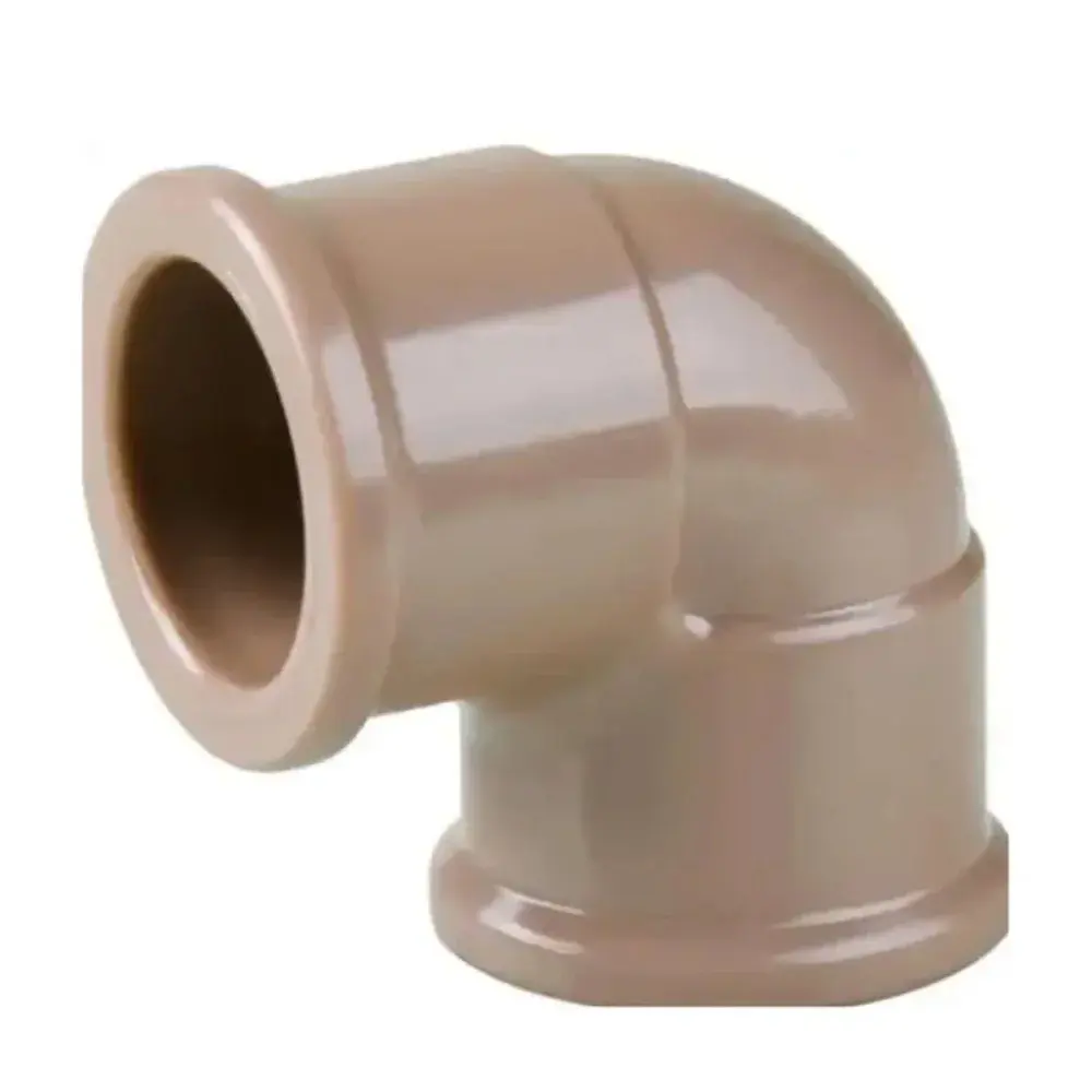 Joelho soldável para esgoto 90° marrom 32MM Plastubos