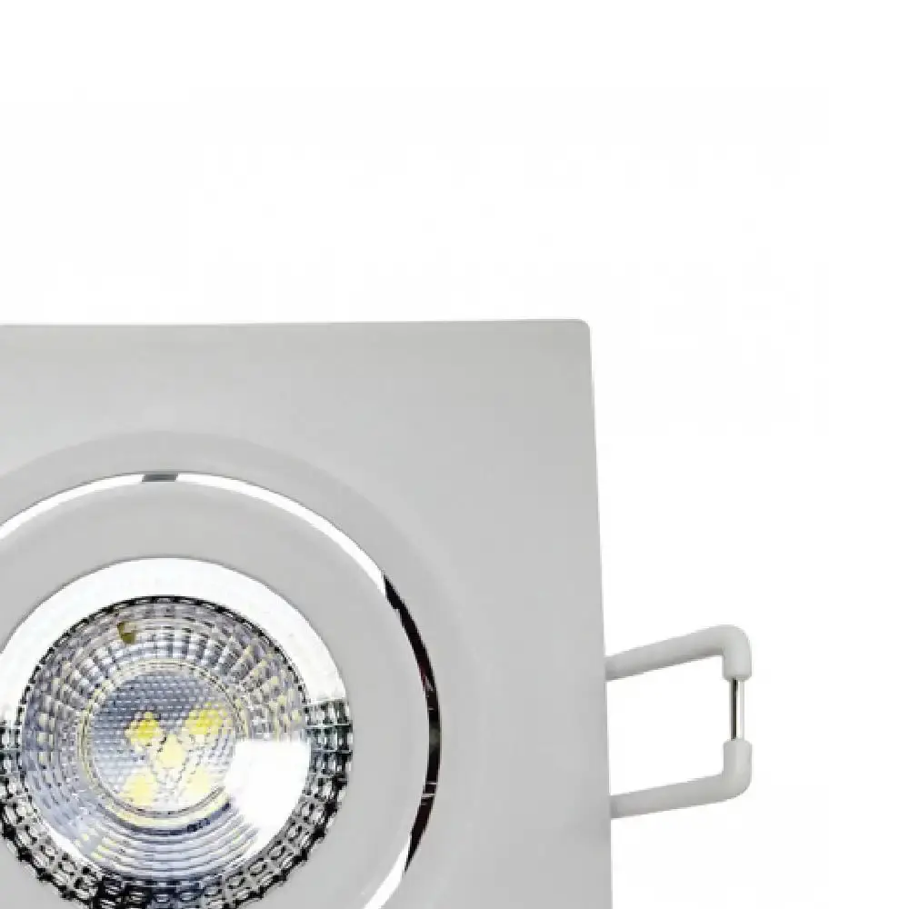 Kit 5 spots lâmpadas led quadrada 5W 3000K embutir Avant — fotografia 5
