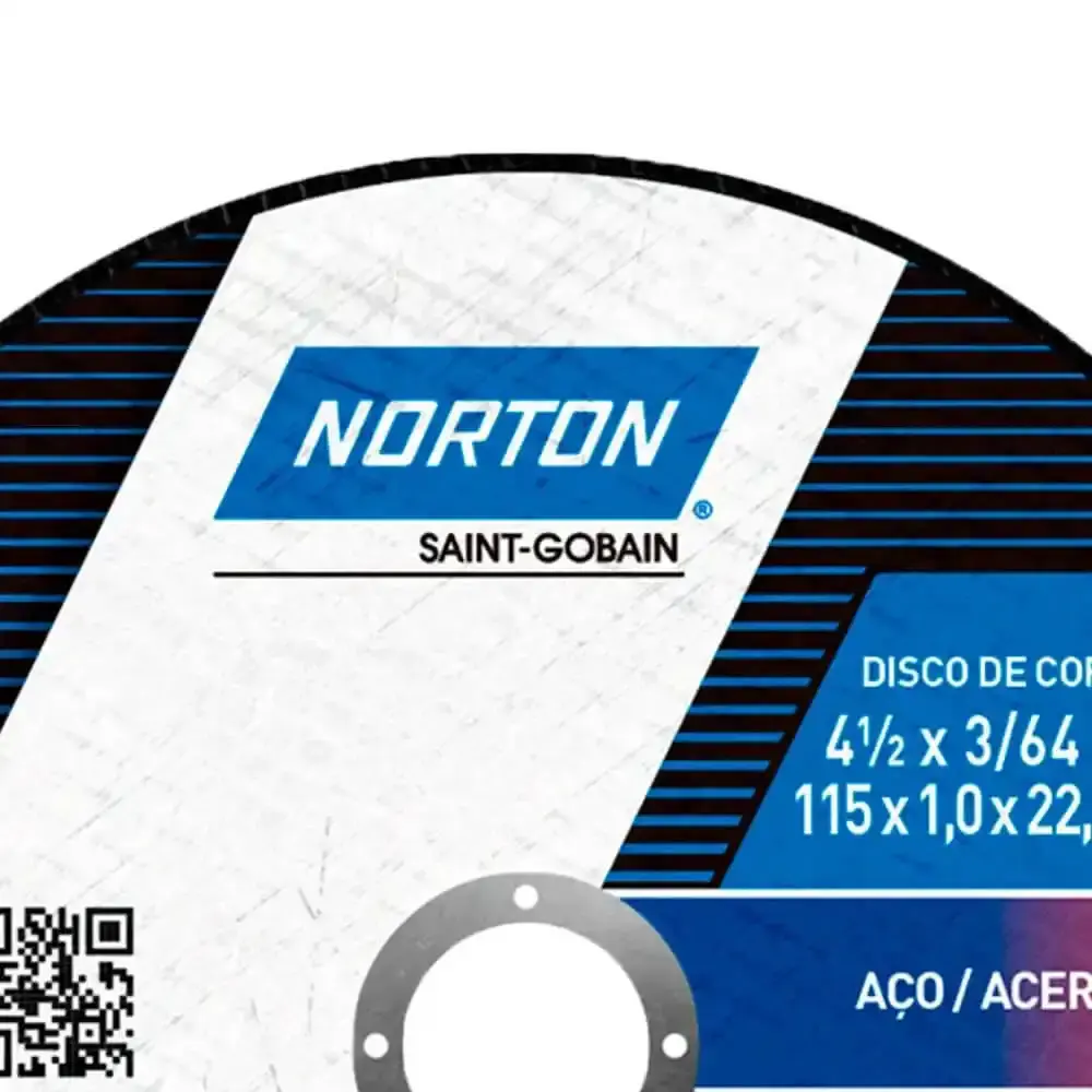 Disco de corte para metal e inox 4.1/2 POL BNA 12 Norton — fotografia 5