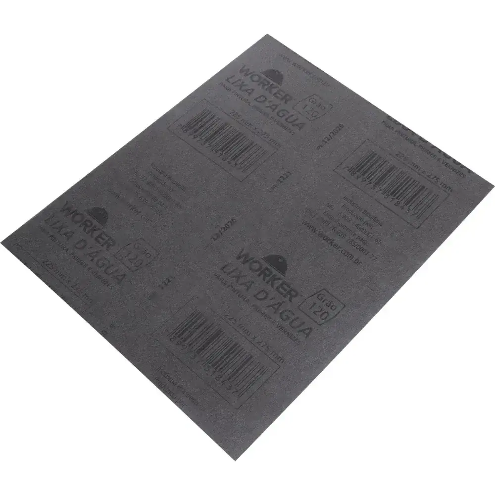 Lixa d água grão 120 225MM x 275MM Worker — fotografia 9