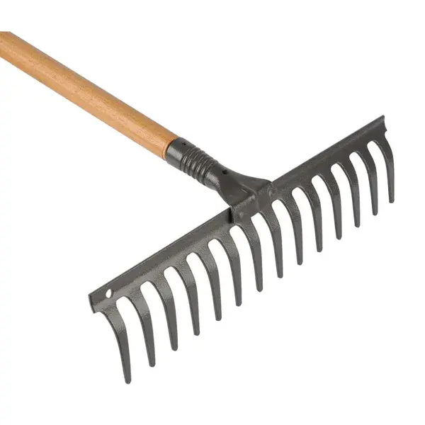 Ancinho Reforçado Curvo 14 Dentes c/ Cabo 1,2m - Nove54 Max Ferramentas