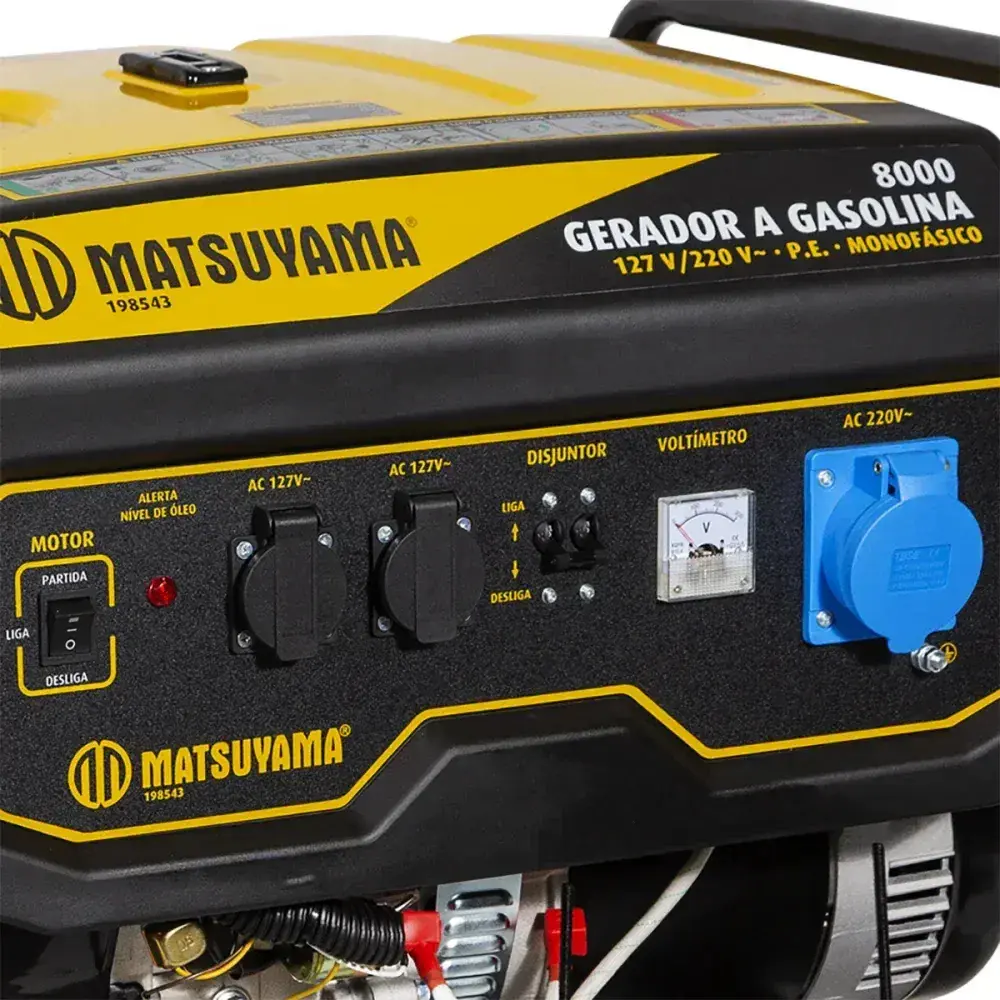 Gerador a gasolina 8000 mono 8,0 hp 127/220V Matsuyama — fotografia 9