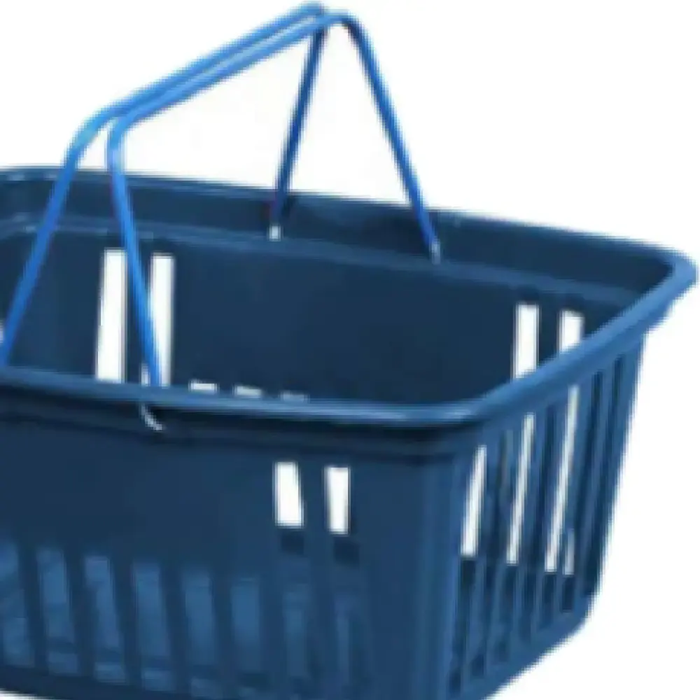 Cesta plástica 21,4 l com alça de metal 5 unidades Plasnew — fotografia 4
