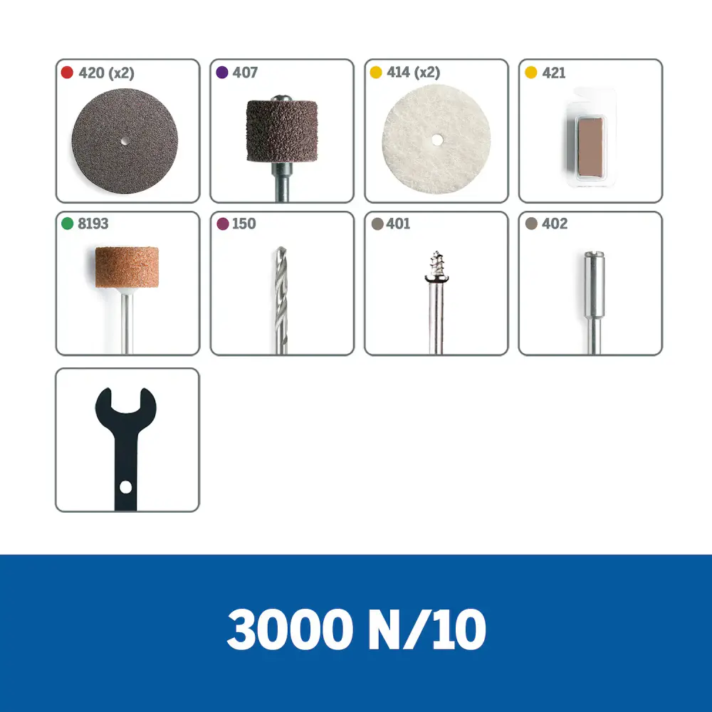 Micro retífica 3000 com 10 acessórios Dremel 110 V — fotografia 4