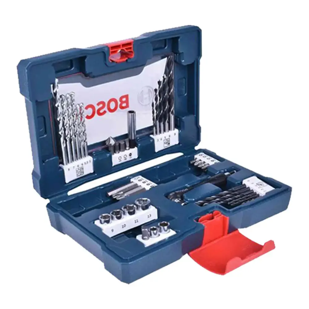 Furadeira de impacto bosch GSB 16 RE 850W com maleta e kit cor azul — fotografia 4
