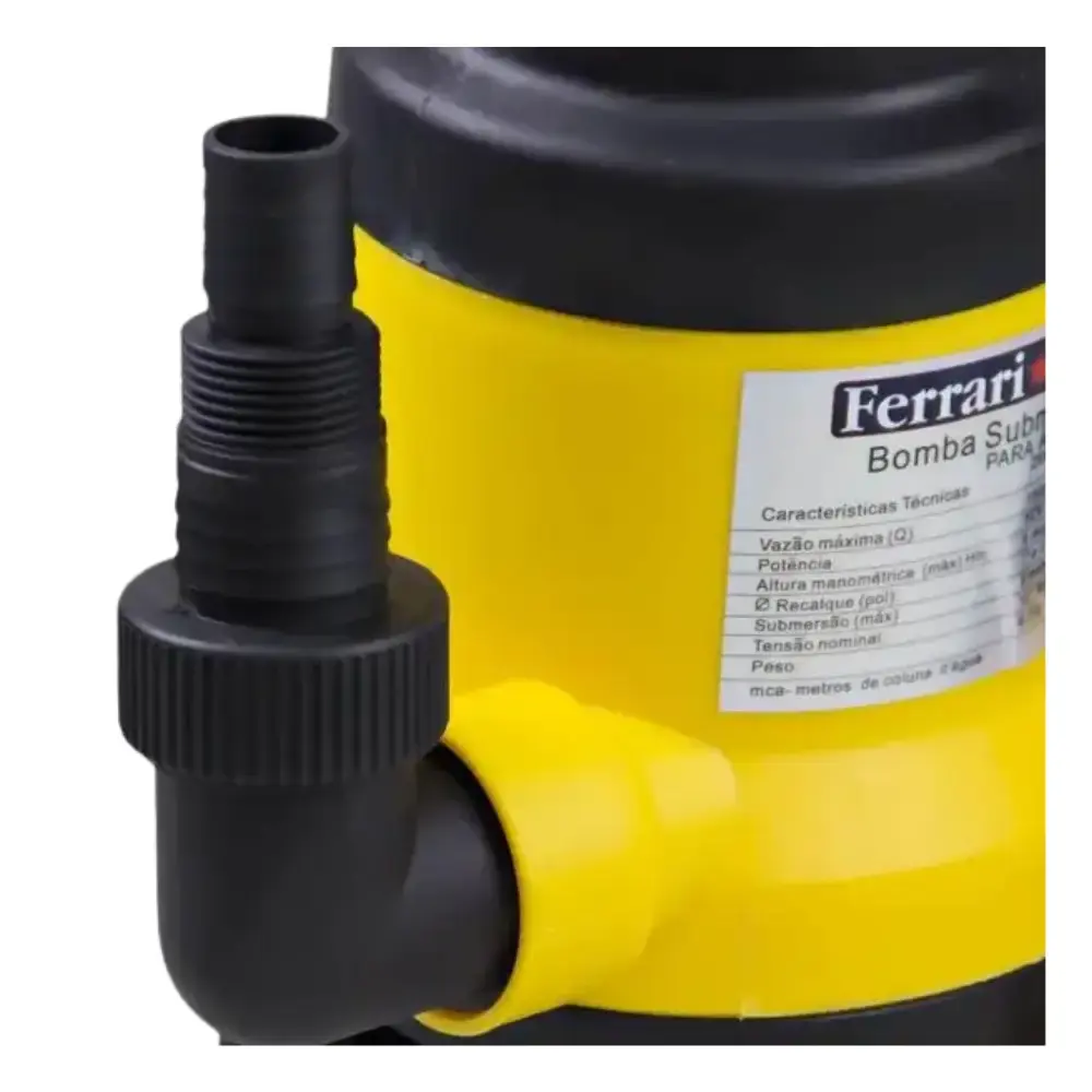 Bomba submersível para água suja 1,0 CV premium mono ZXW750-A Ferrari 110 V — fotografia 3