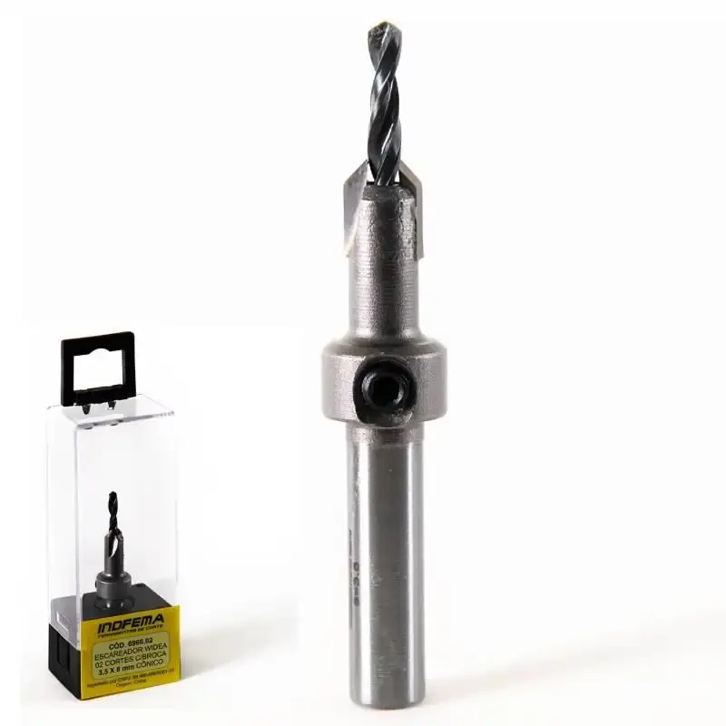 Escareador HW Cônico 2 Cortes com Broca 3.5 x 8mm 6960.02 INDFEMA