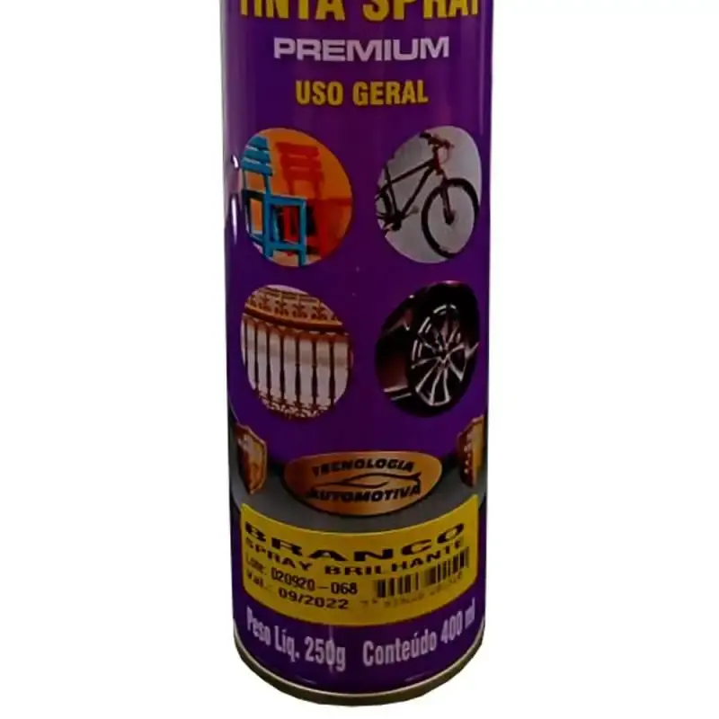 Tinta spray branco brilhante 400 ML 250 GR 23840 maza — fotografia 3