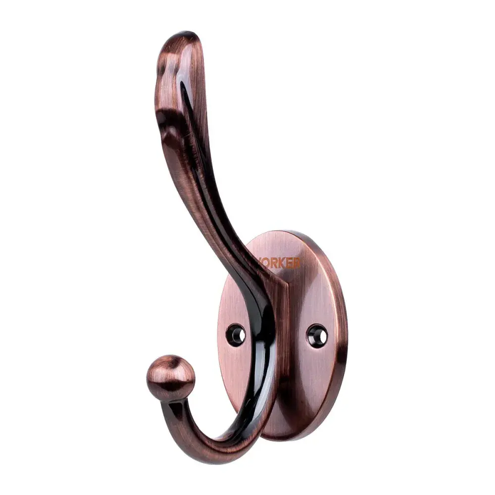 Gancho de parede duplo - cor cobre antigo Worker — fotografia de referência