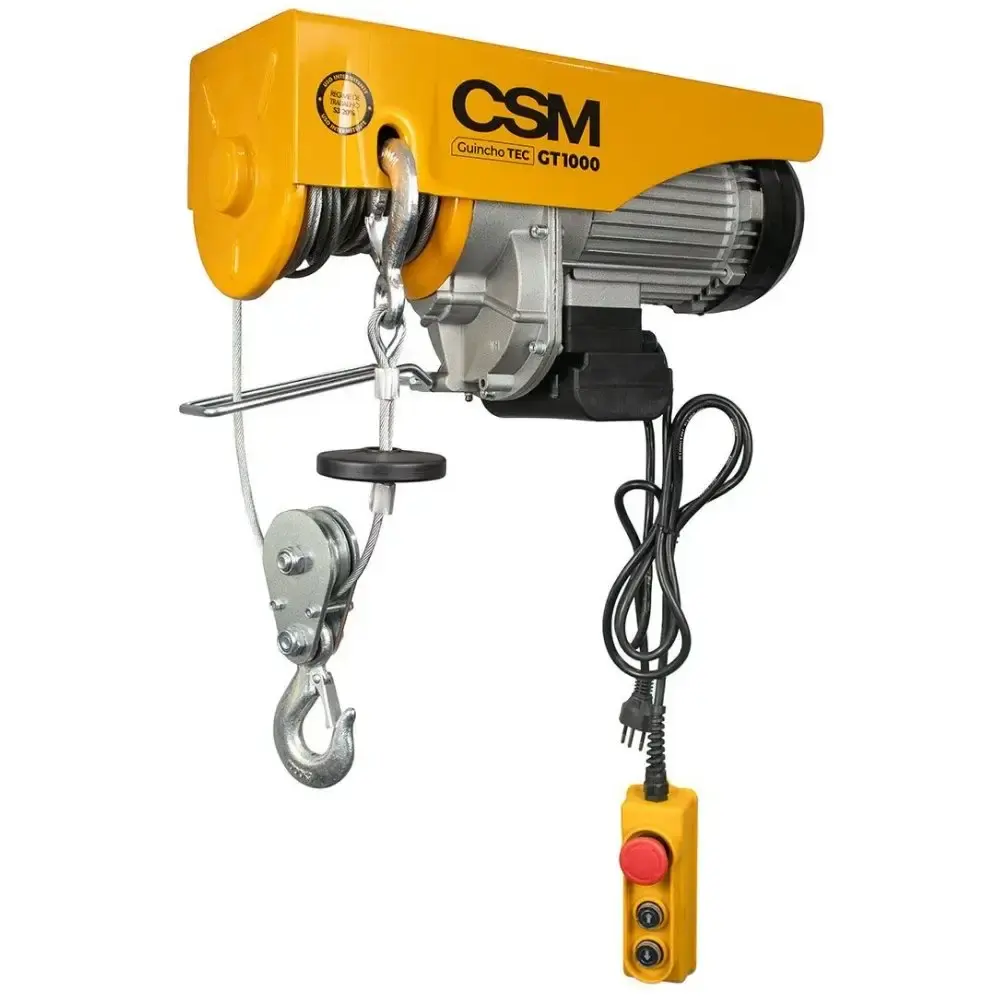 Guincho elétrico cabo de aço TEC 500/1000 KG monofásico CSM 110 V