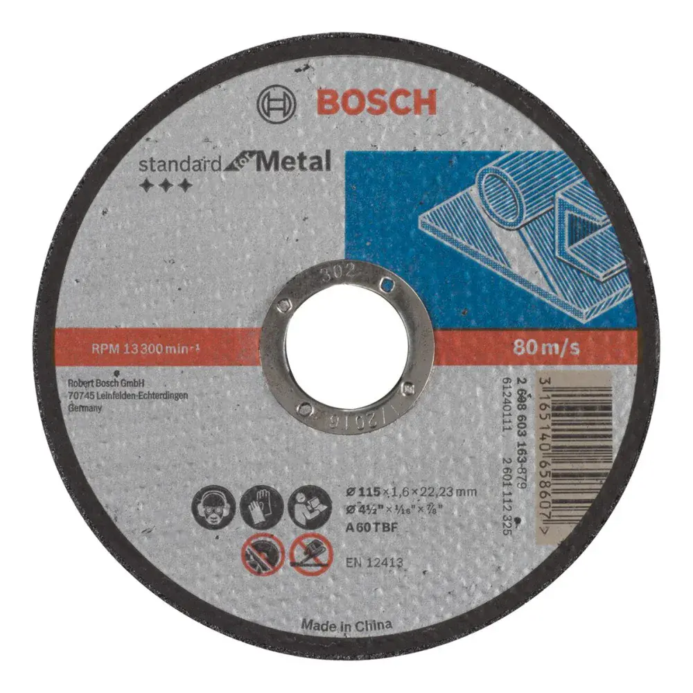 Disco de corte standard de metal reto 115X1,6MM Bosch — fotografia de referência