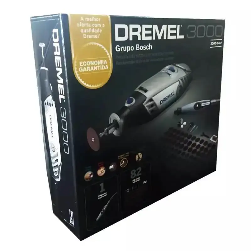 Retífica Dremel 3000 com eixo flexível, 82 acessórios e suporte 2222 Dremel 220 V — fotografia 8
