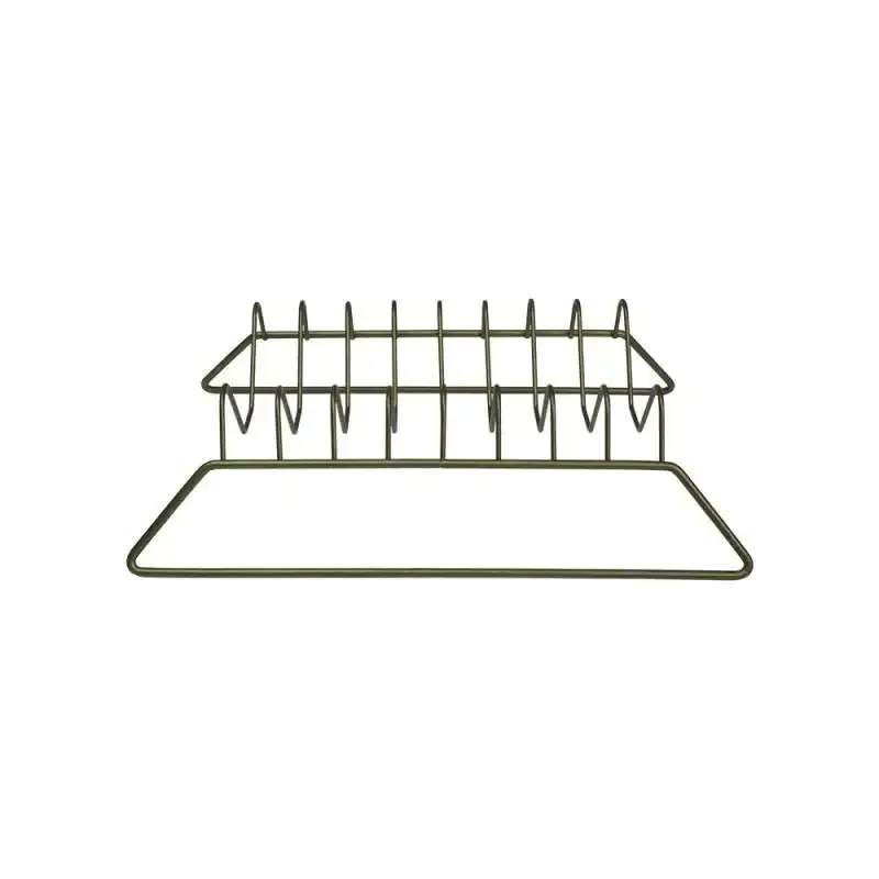 Organizador porta pratos vertical viena em aço verde oliva 990644 BEL BEL FIX — fotografia 4