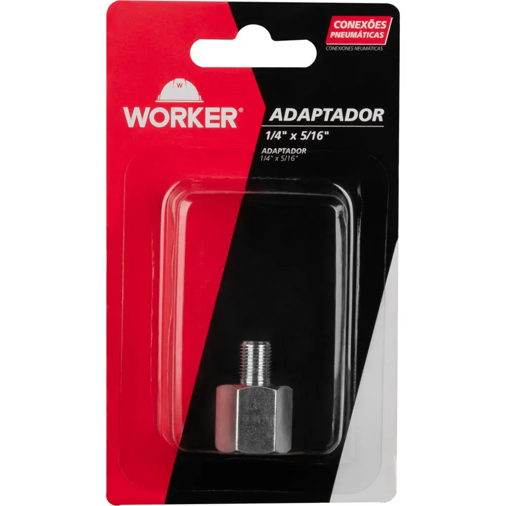 Adaptador 1/4(MACHO) x 5/16(FÊMEA) 1 peça Worker — fotografia 3