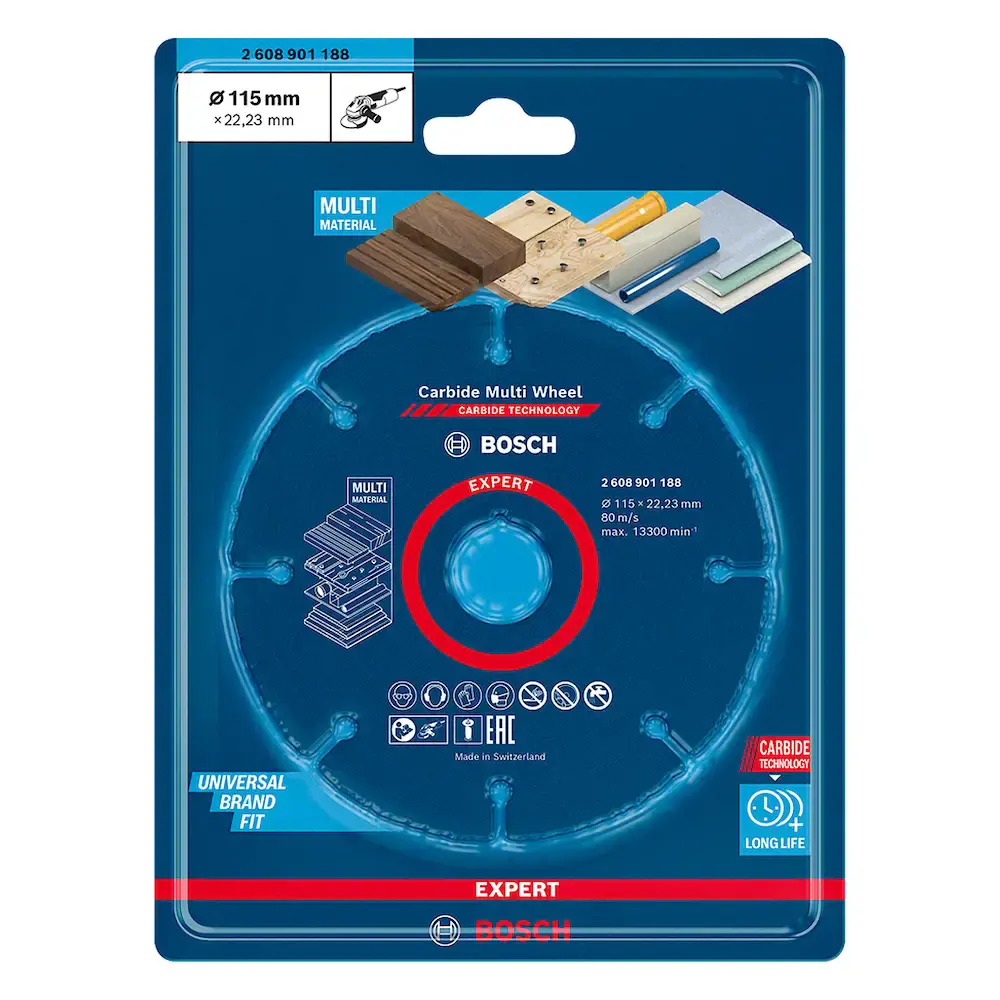 Disco de corte EXPERT Carbide Multi Wheel 115 mm, 22,23 mm BOSCH — fotografia de referência