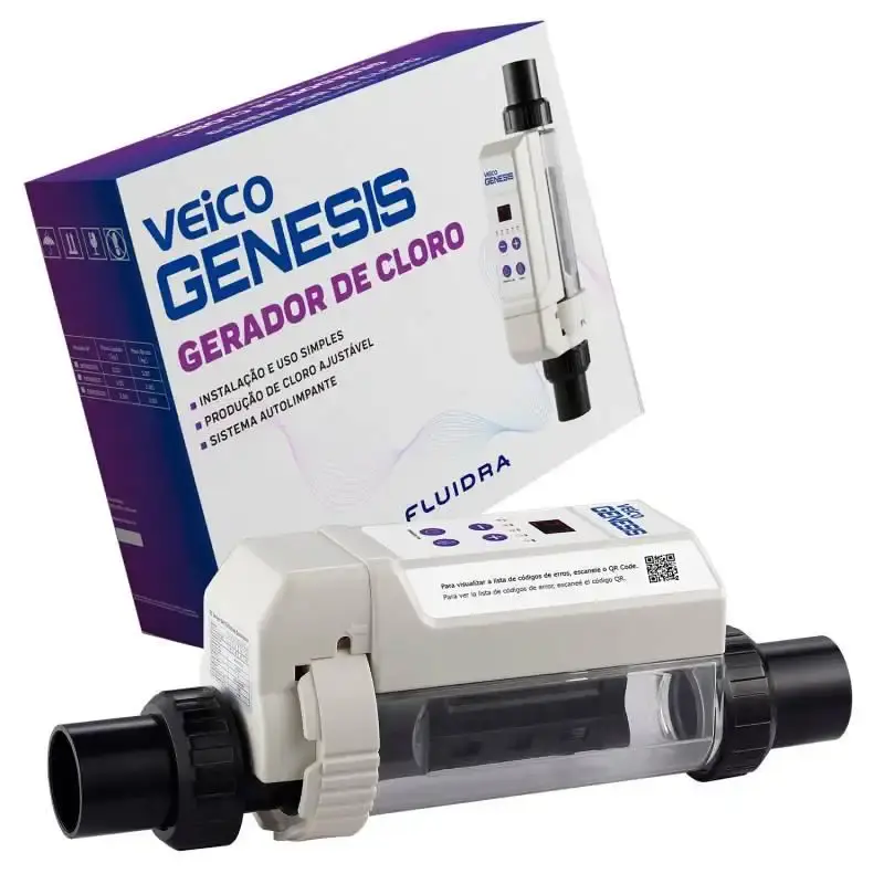 Gerador Automático de Cloro GENESIS 10 gr/h Piscinas até 30.000 Litros GENESIS 10 VEICO FLUIDRA