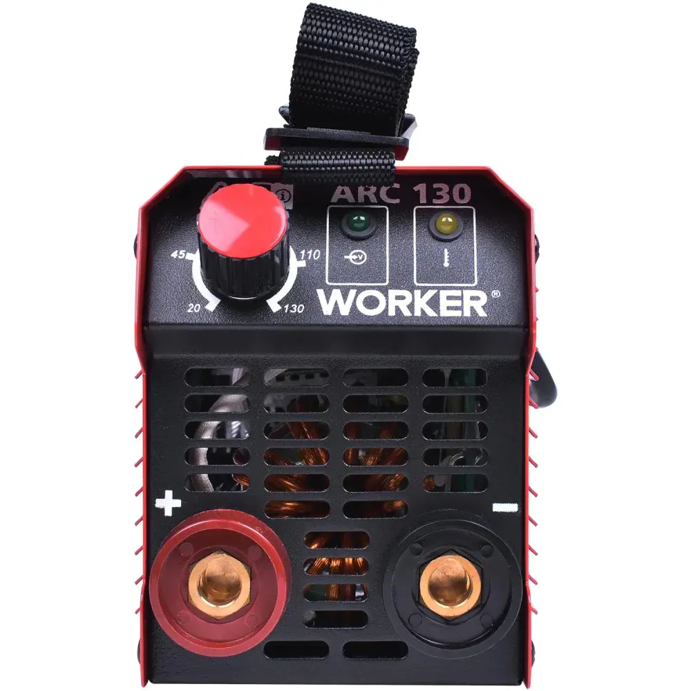 Inversora de solda arc 130 5,5KVA 20 a 130A 220V Worker — fotografia 9