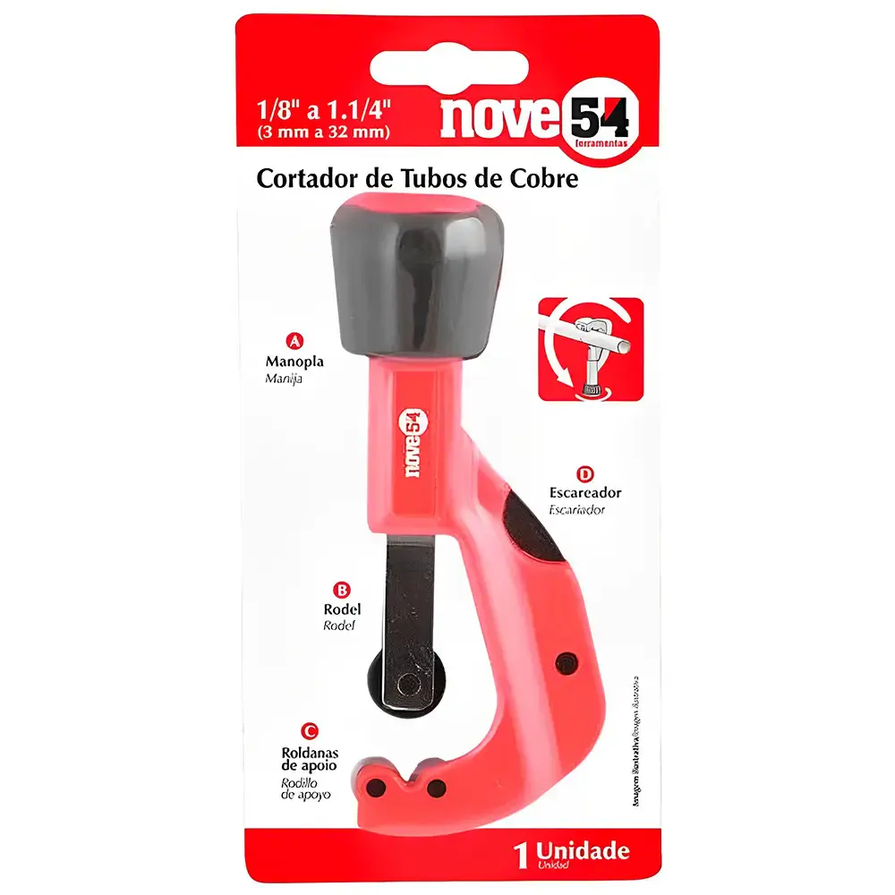 Cortador de tubos de cobre 1/8 a 1.1/4 pol Nove54 — fotografia 3