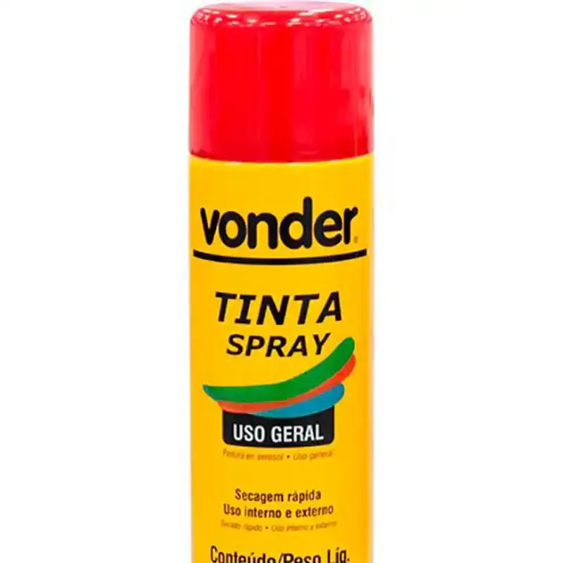 Tinta em spray 400 ML 250 GR vermelho Vonder — fotografia 2